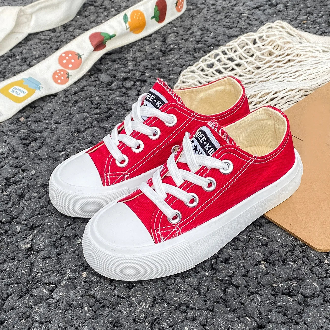 5058Fashionable Spring and Autumn Breathable Children's Canvas Shoes Soft Sole Boys and Girls' Shoes Versatile Children's Cloth