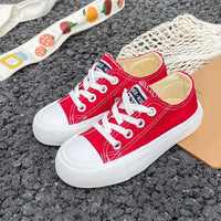 5058Fashionable Spring and Autumn Breathable Children's Canvas Shoes Soft Sole Boys and Girls' Shoes Versatile Children's Cloth