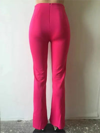Elegant Casual  High Waist Wide Leg Pants Fashion Loose Button Long Pant Office Solid Spring Autumn Womens Clothing New Pant