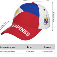 Unisex Philippines Flag Philippinese Adult Baseball Cap Men or Women