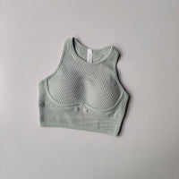 New Running Fitness Sports Vest Integrated Women's High-strength Thread Hollow Beautiful Back Shockproof Tight Yoga Bra Clothing