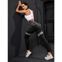 Striped Camo Leggings Women Seamless Knit Tights High Waist Hip Liftting Workout Running Fashion Slim Yoga Fitness Yoga Pants