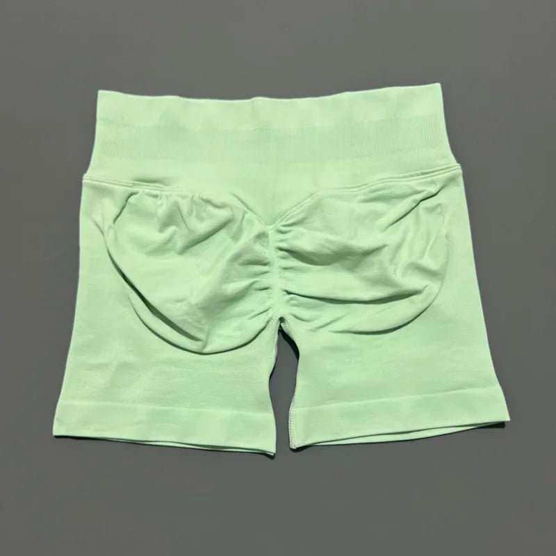 Gym Shorts Women Fitness Sports Biker Shorts High Waist And Waist Tightening Yoga Shorts Workout Scrunch Butt Seamless Leggings