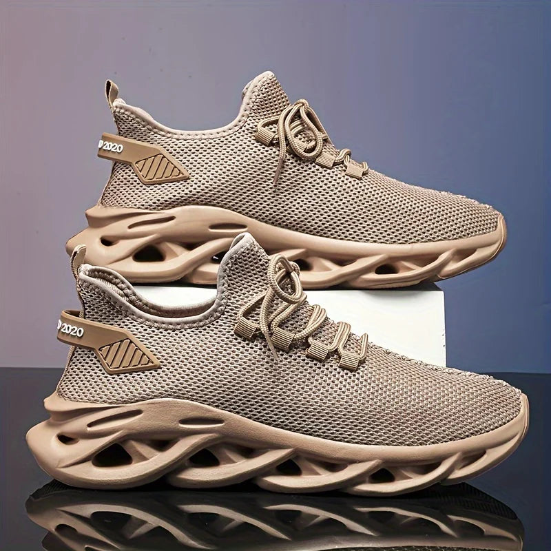Men Sports Running Black Jogging Shoes Casual Sneakers Outdoor Breathable Mesh For Women Light Shock-absorption Black Tennis