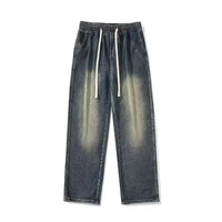 Jeans for men in spring and autumn new styles for teenagers straight tube  loose fit American style high street hanging cas