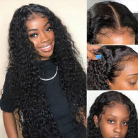 Water Wave Lace Front Wig Full Lace Front Human Hair Wigs For Black Women  30 34 Inch HD Wet And Wavy Loose Deep Wave Frontal Wig