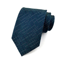 Fashion 8CM Mens Necktie Polka Dot Stripes Paisley Ties For Man Jacquard Woven Ascot Green Color Business Party Accessories