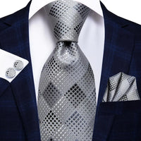 Hi-Tie Champagne Floral Paisley Silk Elegant Tie For Men Groom Wedding Men Necktie Pocket Square Cufflink Accessory Wholesale