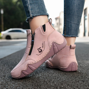 New Spring Women Ankle Boots Outdoor Casual Walking Boots Fashion Comfortable Women's Shoes High Top Autumn Women's Sneakers