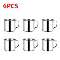1/5/10PCS 200ML Stainless Steel Mug Coffee Cup Insulated Cup Keep Drinks Hot Camping Travel Mug Milk Tea Cup Tumbler Water Mug