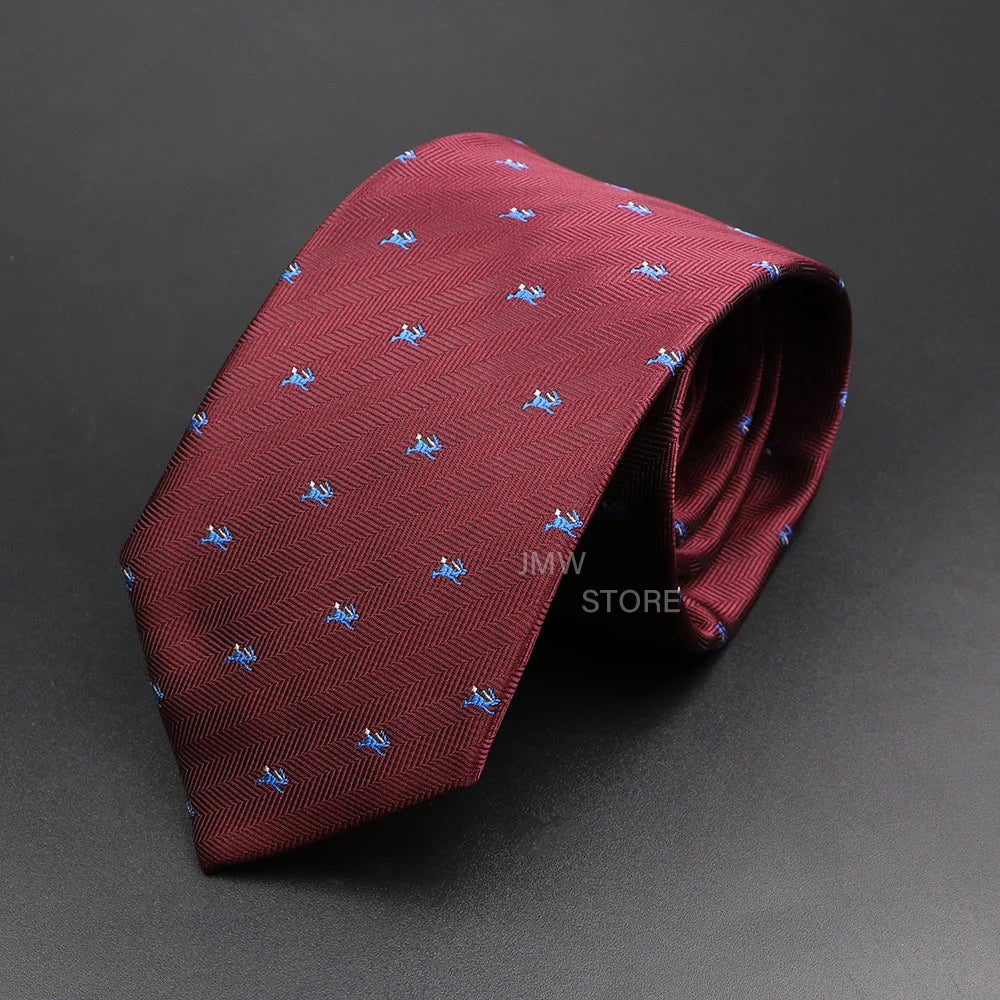 New Design Wedding Men Tie Green Wine Red Paisley Flower Animal Neckties Men Business Dropshipping Groom Collar Accessories Gift