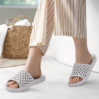 CRACOMIN Summer New Shower Shoes For Women Quick Dry Pool Sandals With Drain Holes Bathroom Slides Lightweight EVA Home Slippers