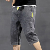 Denim Shorts Men's Summer Loose Thin Breathable Trendy Brand Workwear Handsome Casual Five-point Mid-size Pants