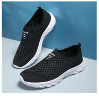 YRZL Lightweight Men Casual Shoes Breathable Slip on Male Casual Sneakers Anti-slip Men's Flats Outdoor Walking Shoes Size 39-46