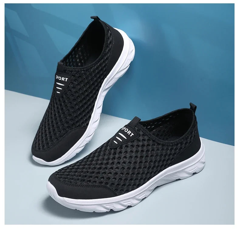 YRZL Lightweight Men Casual Shoes Breathable Slip on Male Casual Sneakers Anti-slip Men's Flats Outdoor Walking Shoes Size 39-46