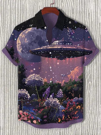 Fashion Men's Hawaiian Graphics Shirt Short Sleeved Button Down Lapel Shirt For Summer Oversized Tops  Casual Shirts For Men