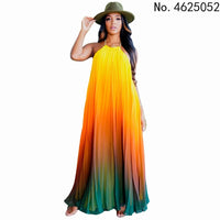 Halter Pleated Summer Women Dress Femme Beach Dresses Off The Shoulder Bohemia Long Sexy Dress Female Vestidos