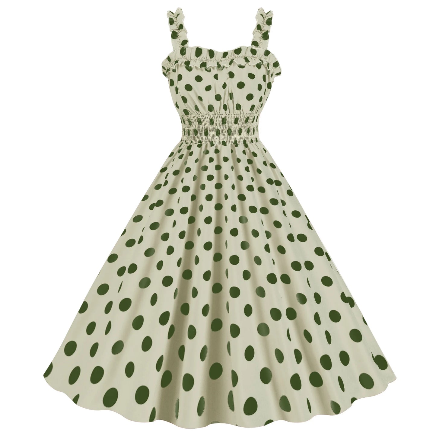 Elegant Women Pink Polka Dot Dress Summer Robe Hepburn 1950s 60s Vintage Sexy Halter Rockabilly Retro Party Dresses 2026 Vestido