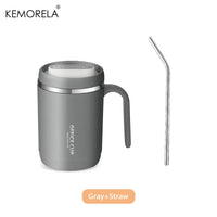 Insulated Stainless Steel Tumbler 17oz - Large Capacity Travel Mug with Lid & Straw,304 Vacuum Cup for Hot/Iced Coffee Leakproof