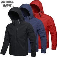 Outdoor Mens Waterproof Jacket Windproof Hoodie Coats Cycling Outerwear Hiking Lightweight  Rain Coat Work Jacket Man Climbing