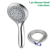 Zhang Ji 5 Modes Silicone Nozzle Shower Head HandHold Rainfall Jet Spray High Pressure Powerful Shower Head Chrome Plating