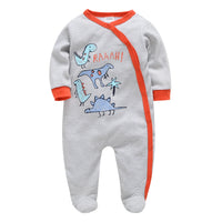 KAVKAS 1/2/3 Pcs Baby Boys Rompers Cartoon Print Overalls Cotton Infant Clothing Kids Jumpsuit Newborn Pajimas 0-3 Months