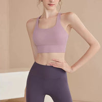 Women's High-Intensity Shock-proof All-in-one Sports Bra for Running Yoga Fitness Professional Huddle Top for All Seasons