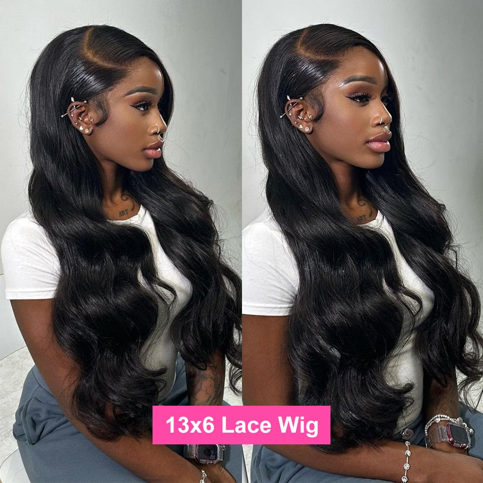 Lace Wig 13x6 Human Hair For Black Women 30 Inch Pre Plucked Brazilian Hair  Body Wave Lace Front