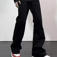 Black Jeans Men Casual Simple All-match Flare Sleeve Handsome Streetwear Daily Fashion Stretchy American Style Pantalon Homme