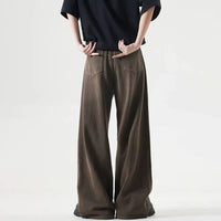 Mens Long Pants Washed Dyed Jeans Autumn Casual Hawaiian Daily Wear-Resistant American Style Pants Men's Clothing Unisex 2024