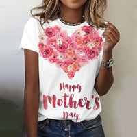 Mother's Day gift Top Women's T-shirt For Women The Best Mom 3D Printed T-Shirt Summer Casual Short Sleeve Women's Clothing