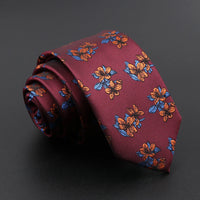 26 Styles Men's Jacquard Novelty Ties Skinny Floral Paisley Striped  Necktie Business Narrow Suit Shirt Daily Wear Accessories