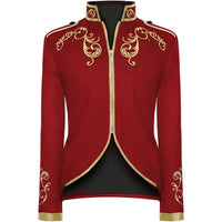 British Style Men Embroidered Flower Suit White / Blue / Red Male Wedding Dance Party Coat Singer Stage Performance Dress Blazer