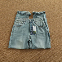 Jeans men's spring and summer thin loose straight tube drop wide leg long pants