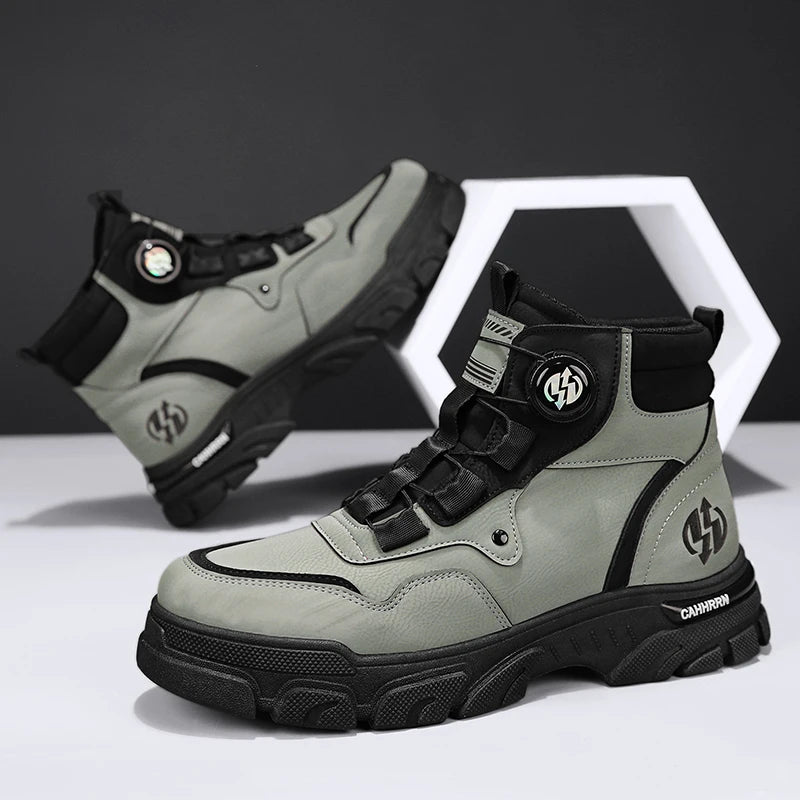 Boots Winter Mens Shoes Casual Cowboy Combat Tactical Motorcycle Chelsea Ankle Work Leather Outdoor Designer Luxury Hiking
