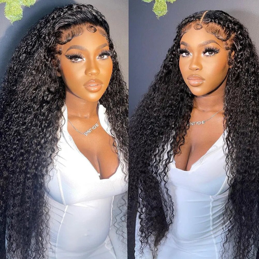 13x6 Deep Wave Frontal Wig 5x5 Water Wave Lace Front Human Hair Wig For Women Brazilian 180 Density 13x4 Curly Human Hair Wig