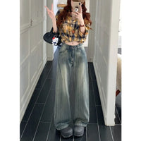 Casual Loose Jeans Wide Leg Flared Trousers High Waist Comfort Stretch Denim Pants for Women Fashion Trend  Women's jeans