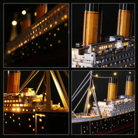 CubicFun 3D Puzzles Ship from PL/US/RU LED Flying Dutchman Pirate Ship Model Queen Anne Revenge Sailboat Titanic Ship Jigsaw