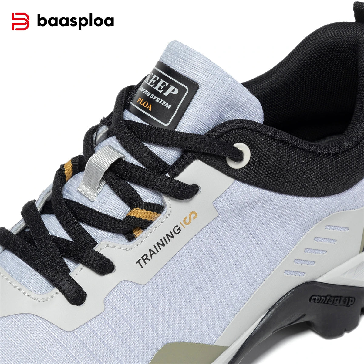 Baasploa Men Hiking Shoes New Outdoor Camping Resistant Non Slip Sneakers Male Casual Lace-Up Lightweight Waterproof Shoes