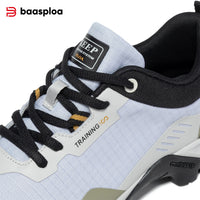 Baasploa Men Hiking Shoes New Outdoor Camping Resistant Non Slip Sneakers Male Casual Lace-Up Lightweight Waterproof Shoes