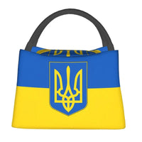 Flag Of Ukraine Insulated Lunch Bag for Women Waterproof Patriotic Thermal Cooler Lunch Tote Office Picnic Travel Shoulder Bag