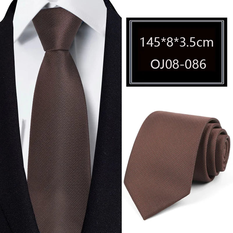 Luxury 56 Colors New Men's Tie Classic Floral Stripe Plaid 8cm Jacquard Neck Tie Necktie For Men Business Wedding Party