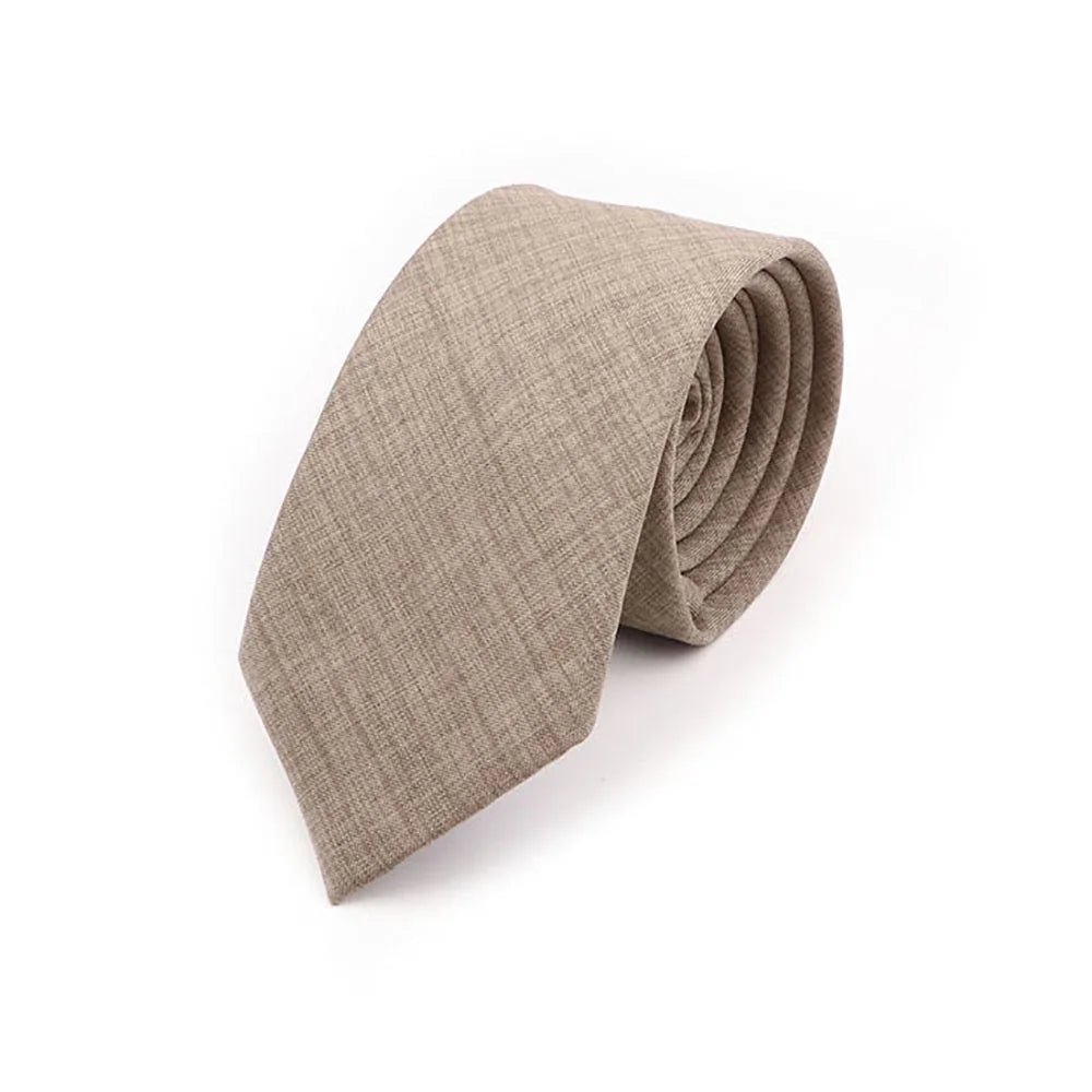 Solid Color Handmade Cotton Ties Men Necktie Striped Narrow Collar Slim Pink Sage Green Casual Tie Wedding Suit Accessories Gift