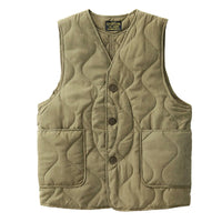 Vintage Amekaji Waistcoat Men Autumn Winter New V-neck Multi-pocket Quilting Vest Military Style Meniscus Cotton Hunting Vest