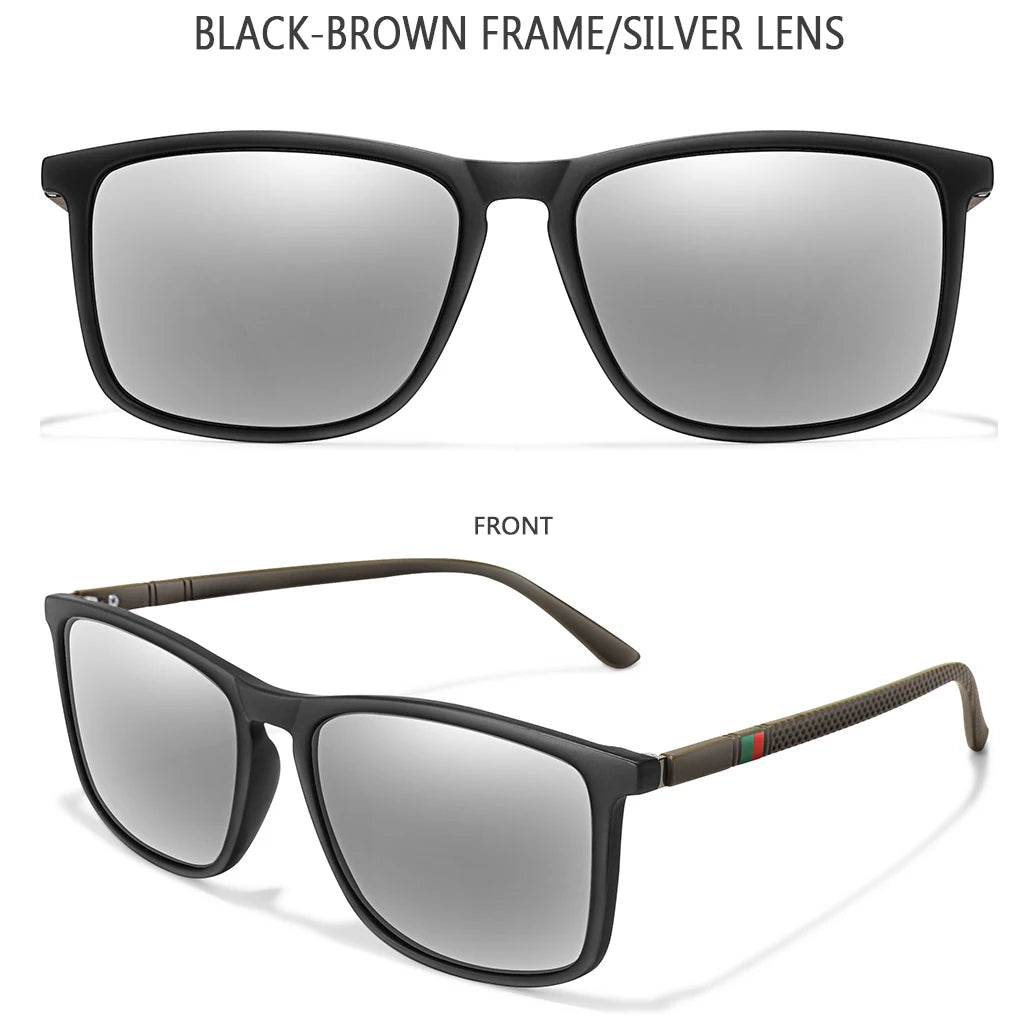 Luxury Square Vintage Polarized Windproof Cycling Sunglasses UV400 Male Eyewear Men Women Fashion Travel Driving Fishing Glasses