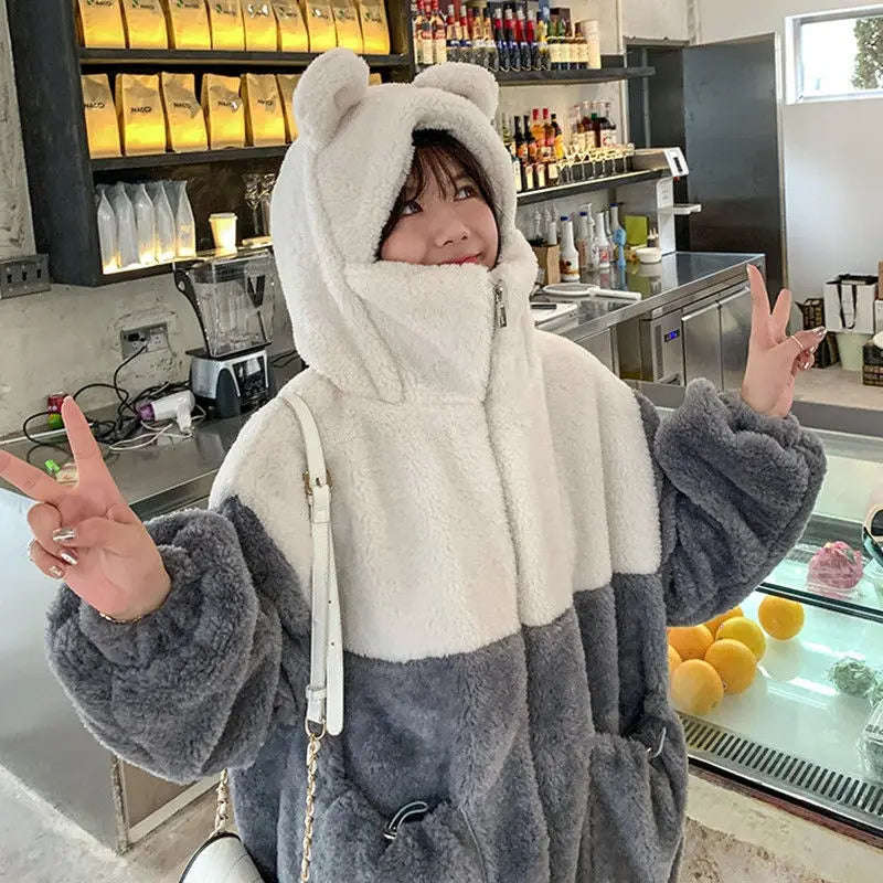 Lamb wool coat women's winter clothes y2k 2021 new student Lamb wool coat women's winter clothes y2k 2021 new student