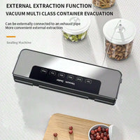 Electric Vacuum Sealer Dry/Wet Food Sealed Packaging Kitchen Food Storage Seal Built-in Cutter Knife
