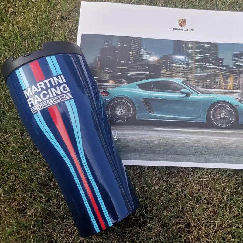 High end car stainless steel insulated cup powder pig metal gray hot and cold water cup 4S store glacier blue black