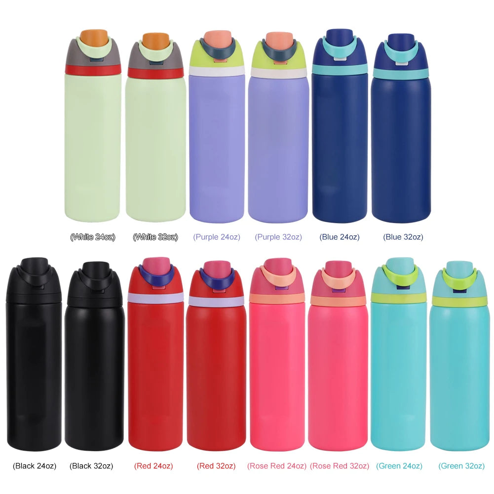 16/19/24/32OZ Stainless Steel Vacuum Double-Layer Insulated Sports Water Bottle Perfect Companion for Outdoor Sport Adventure