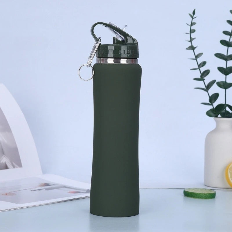 JUSTINLAU Spot Goods 600/750ML Thermos Cup Fruit Mug Kids Straw Cup Vacuum Flasks Stainless Steel Travel Thermal Water Bottles